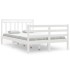 Estructura de cama madera maciza blanca 120x200