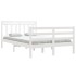 Estructura de cama madera maciza blanca 120x200