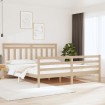 Estructura de cama madera maciza 180x200 cm