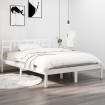 Estructura de cama de madera maciza de pino blanca 120x200 cm