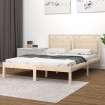 Estructura de cama de matrimonio madera maciza 135x190 cm