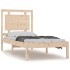 Estructura de cama de madera maciza 100x200