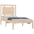 Estructura de cama de madera maciza 100x200