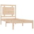 Estructura de cama de madera maciza 100x200