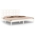 Estructura de cama madera maciza blanco Supe King 180x200