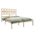 Estructura de cama madera maciza 120x190