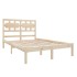 Estructura de cama de matrimonio madera maciza 135x190