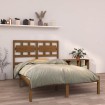 Estructura de cama madera maciza de pino marrón miel 120x200 cm