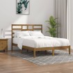 Estructura de cama madera maciza de pino marrón miel 120x200 cm