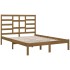 Estructura de cama madera maciza de pino marrón miel 120x200