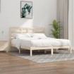 Estructura de cama de madera maciza 200x200 cm