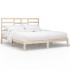 Estructura de cama de madera maciza 200x200