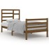 Estructura de cama madera maciza marrón miel 90x200