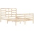 Estructura de cama madera maciza 140x200