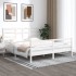 Estructura de cama madera maciza blanco Supe King 180x200