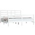 Estructura de cama madera maciza blanco Supe King 180x200