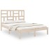 Estructura de cama de matrimonio madera maciza 135x190