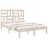 Estructura de cama de matrimonio madera maciza 135x190