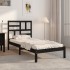 Estructura de cama madera maciza negro 100x200