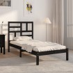 Estructura de cama madera maciza negro 100x200 cm