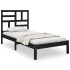 Estructura de cama madera maciza negro 100x200