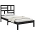 Estructura de cama madera maciza negro 100x200