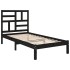 Estructura de cama madera maciza negro 100x200