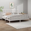 Estructura de cama madera maciza blanco Super King 180x200 cm