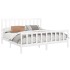 Estructura de cama madera maciza blanco Super King 180x200