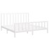 Estructura de cama madera maciza blanco Super King 180x200