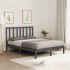 Estructura de cama de madera maciza gris 120x200