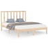 Estructura de cama de madera maciza 160x200