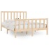 Estructura de cama madera maciza 120x200