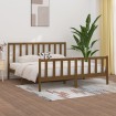 Estructura de cama madera maciza marrón miel 200x200 cm