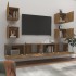 Set de muebles de TV 6 pzas madera contrachapada roble