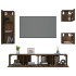 Set de muebles para TV 5 pzas madera contrachapada roble