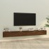 Set de muebles para TV 3 pzas madera contrachapada roble