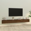 Set de muebles para TV 3 pzas madera contrachapada roble marrón