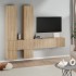 Mueble de pared para TV madera contrachapada color roble