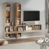 Mueble de pared para TV madera contrachapada color roble