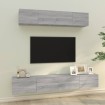 Set de muebles para TV 4 pzas madera contrachapada gris Sonoma