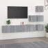 Mueble de pared para TV madera contrachapada gris