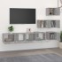 Mueble de pared para TV madera contrachapada gris