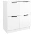 Aparadores 2 uds madera contrachapada blanco brillo 60x30x70