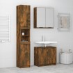 Set de muebles baño 3 pzas madera contrachapada roble ahumado