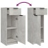 Set muebles de baño 2 piezas madera contrachapada gris