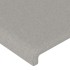 Cabecero con orejas de tela gris claro 203x23x118/128