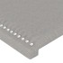 Cabecero con orejas de tela gris claro 203x16x118/128