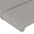 Cabecero con orejas de tela gris claro 163x16x118/128