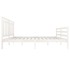 Estructura de cama de madera maciza blanca 140x200